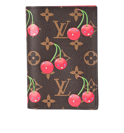 Louis Vuitton x Murakami Passport Cover, &pound;375, Accessories, Brown/Red, Canvas, Front view